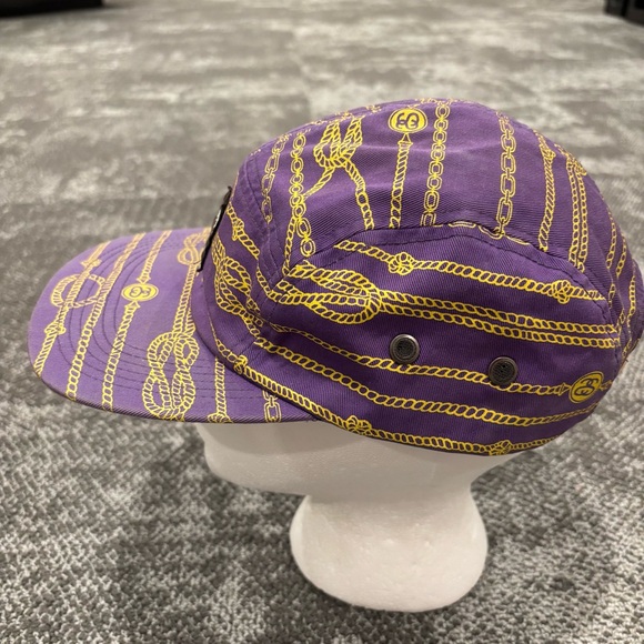 Stussy Capz Five Panel Rope Chain Hat Purple One Size Strapback Cap Streetwear - Picture 2 of 5